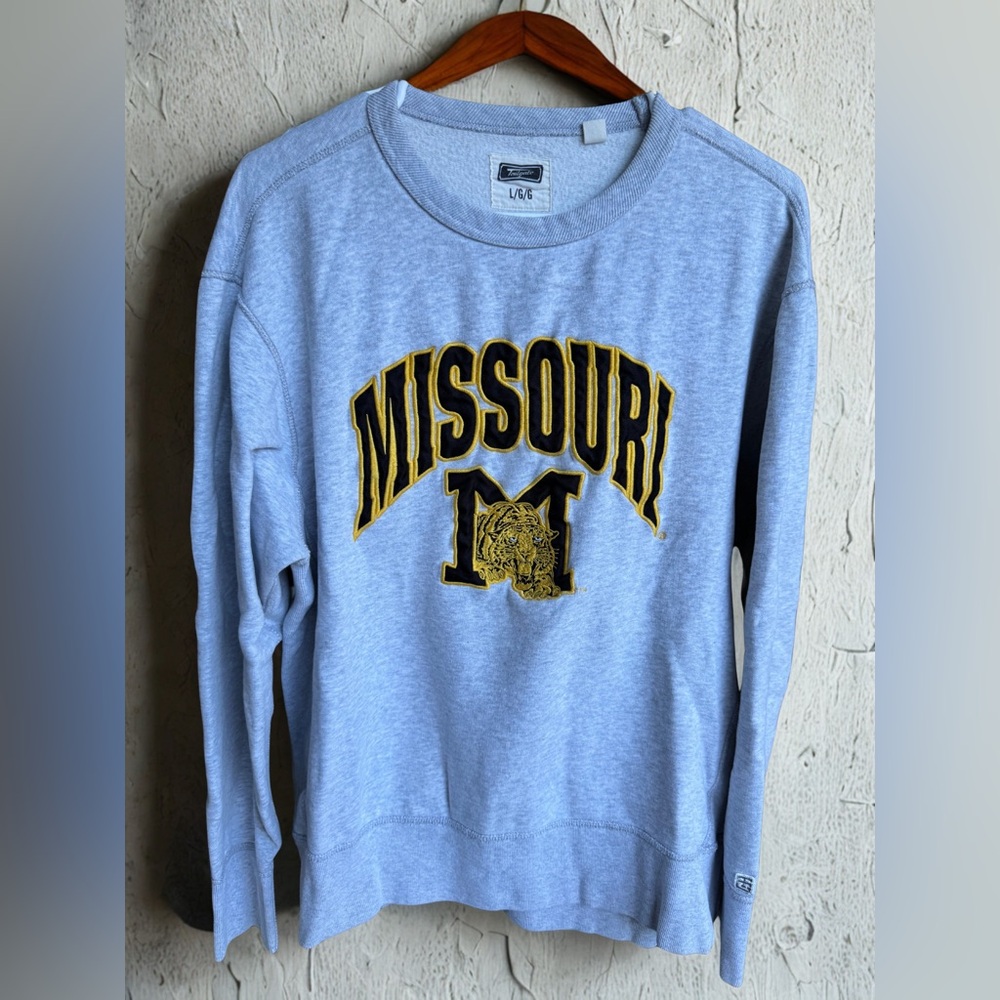 Tailgate Mizzou Gray Crewneck Sweatshirt